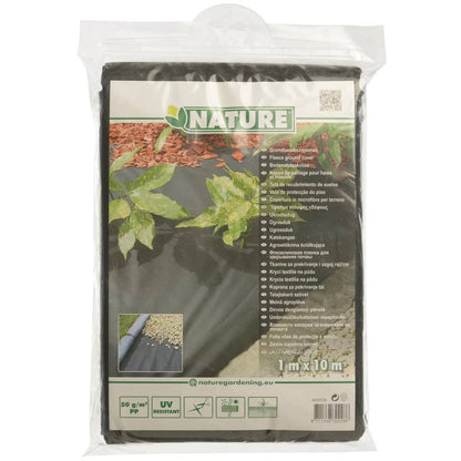 Nature Unkrautvlies 1 x 10 m Schwarz 6030228