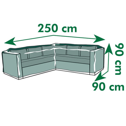 Gartenmöbel-Abdeckung für L-förmige Longers 250x90x90 cm