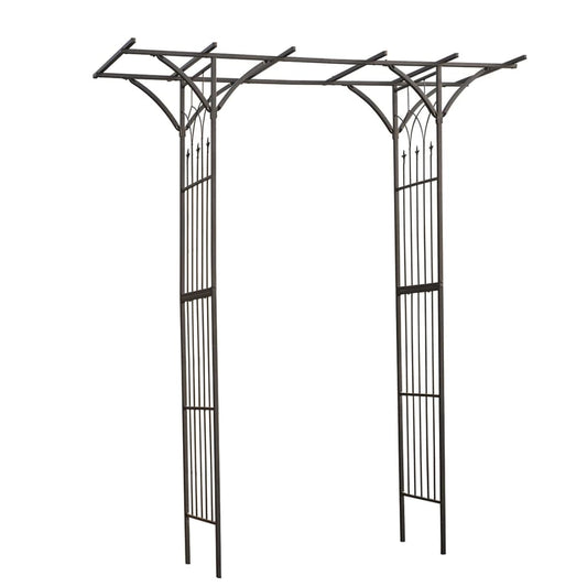 Gartenbogen Metall 114x66x232 cm Schwarz