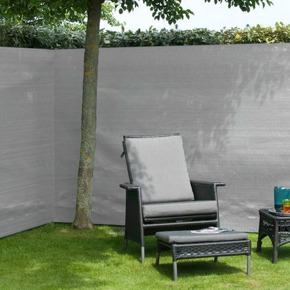 Nature Garten-Sichtschutz Zaunblende PE 1×3 m Grau