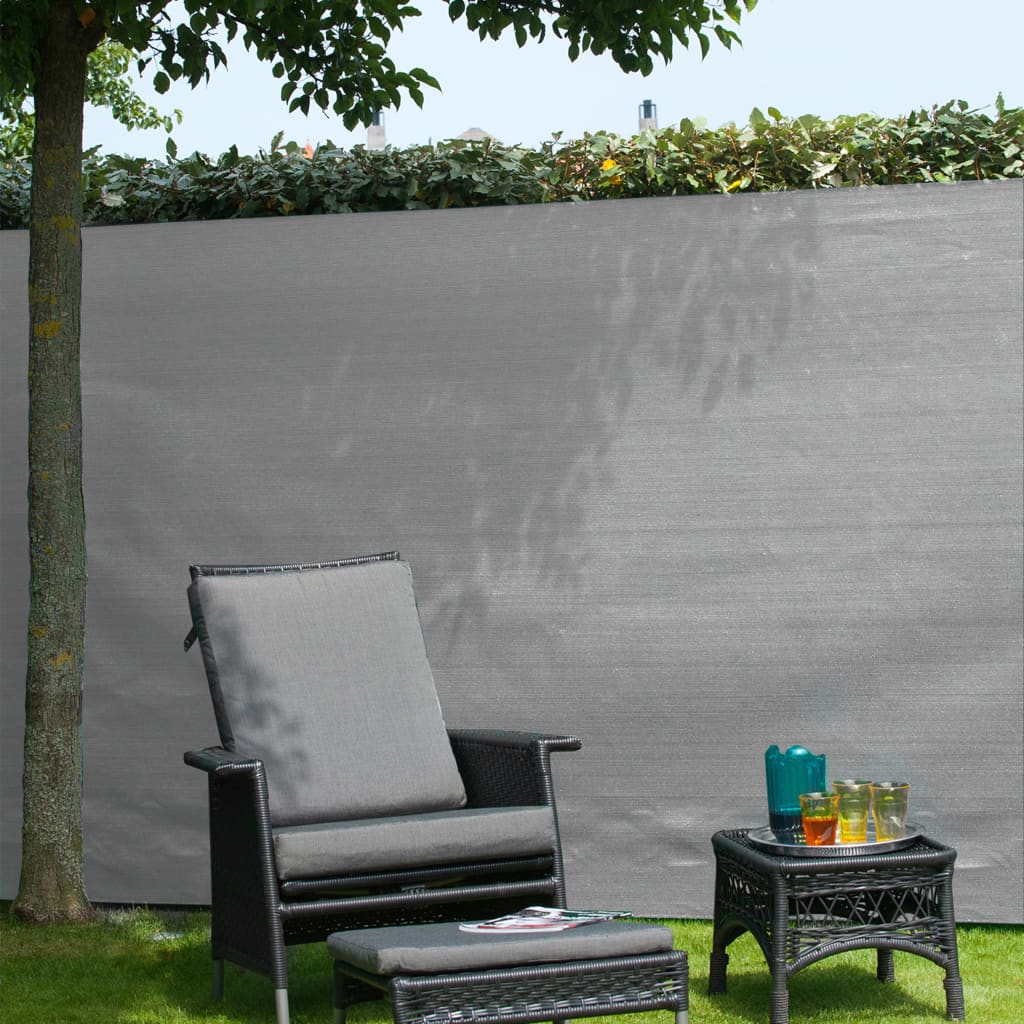 Nature Garten-Sichtschutz Zaunblende PE 1×3 m Grau