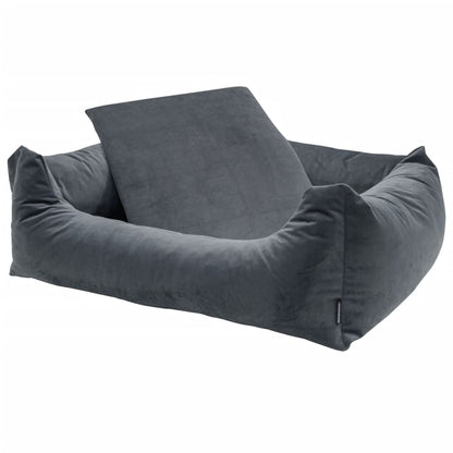 Madison Hundebett Velvet 100x80x25 cm Grau