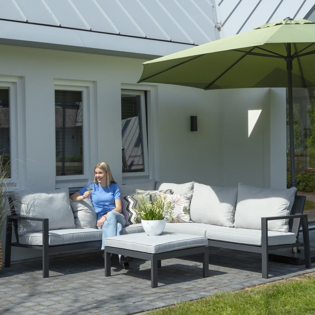 Garten-Lounge-Set-Abdeckung 255x255x70 cm Grau