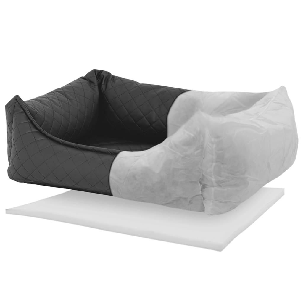 Madison Hundebett Skai Check 80x67x22 cm Grau