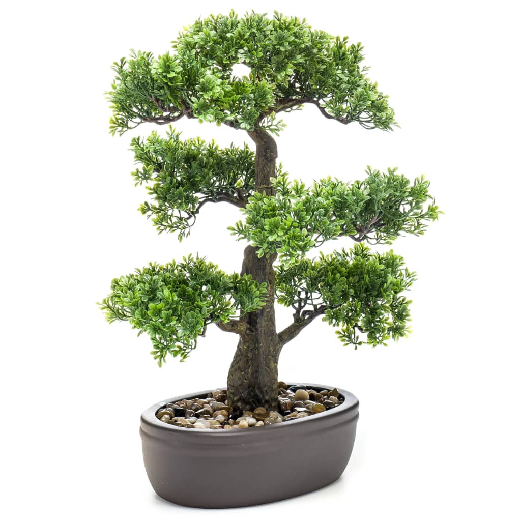 Künstliches Mini-Bonsai Ficus in Brauner Schale 43 cm