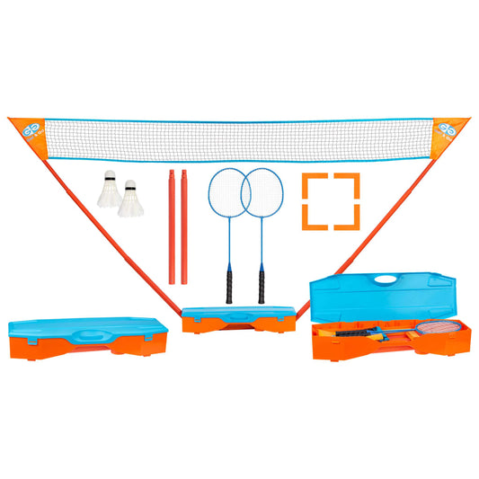 Get & Go Badminton-Set Blau und Orange