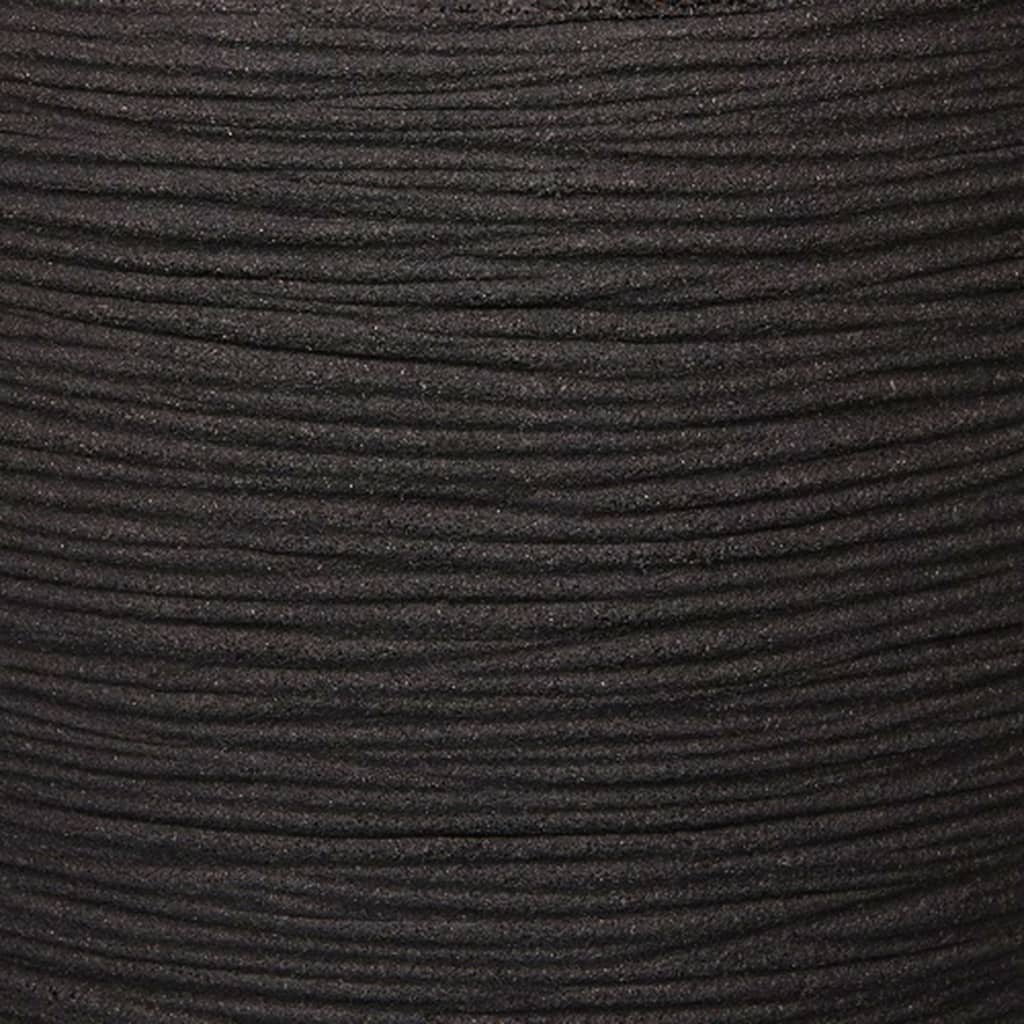 Capi Blumentopf Nature Rib Quadratisch 30x30 cm Schwarz KBLR902