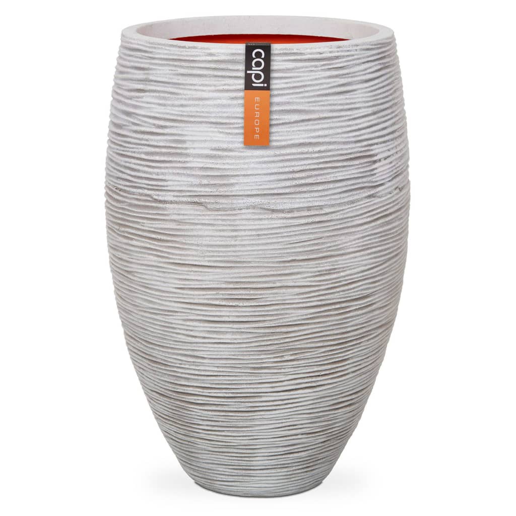 Vase Nature Rib Elegant Deluxe 45x72 cm Elfenbeinfarben