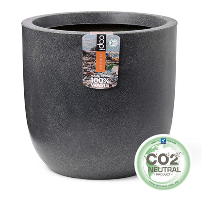 Capi Blumentopf Waste Smooth 43x41 cm Grau