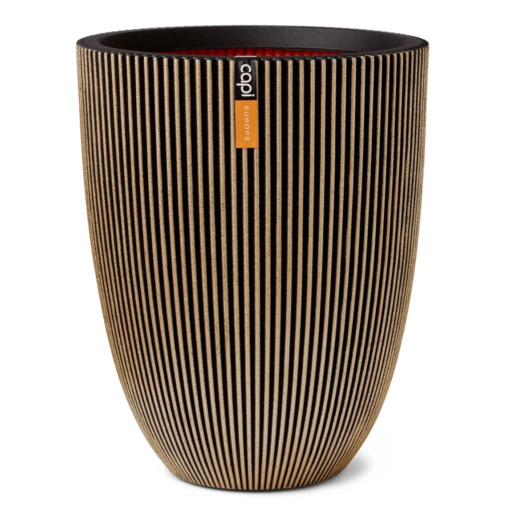 Capi Vase Groove Elegant 34x46 cm Schwarz und Golden