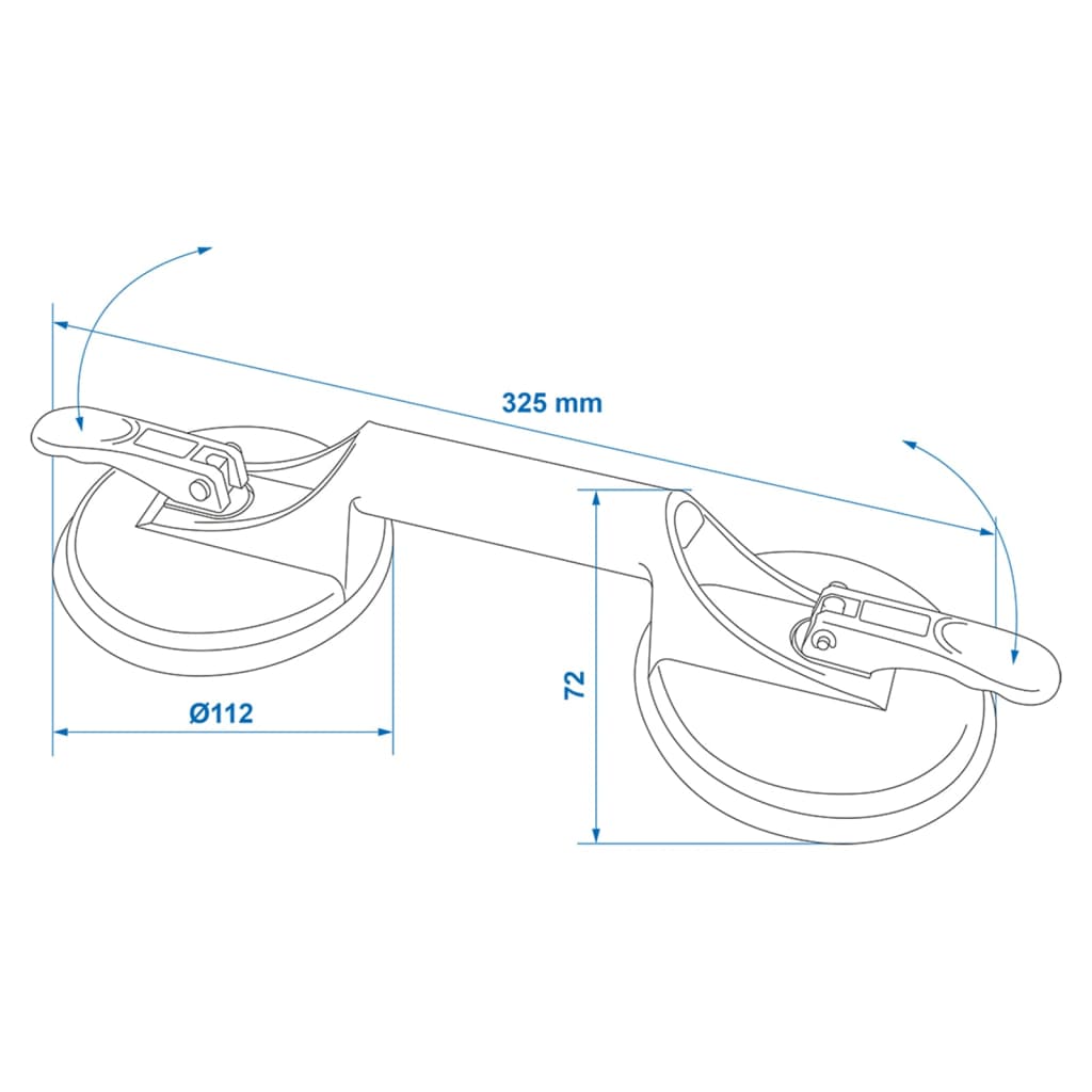 ProPlus Saugheber Aluminium mit 2 Saugnäpfen