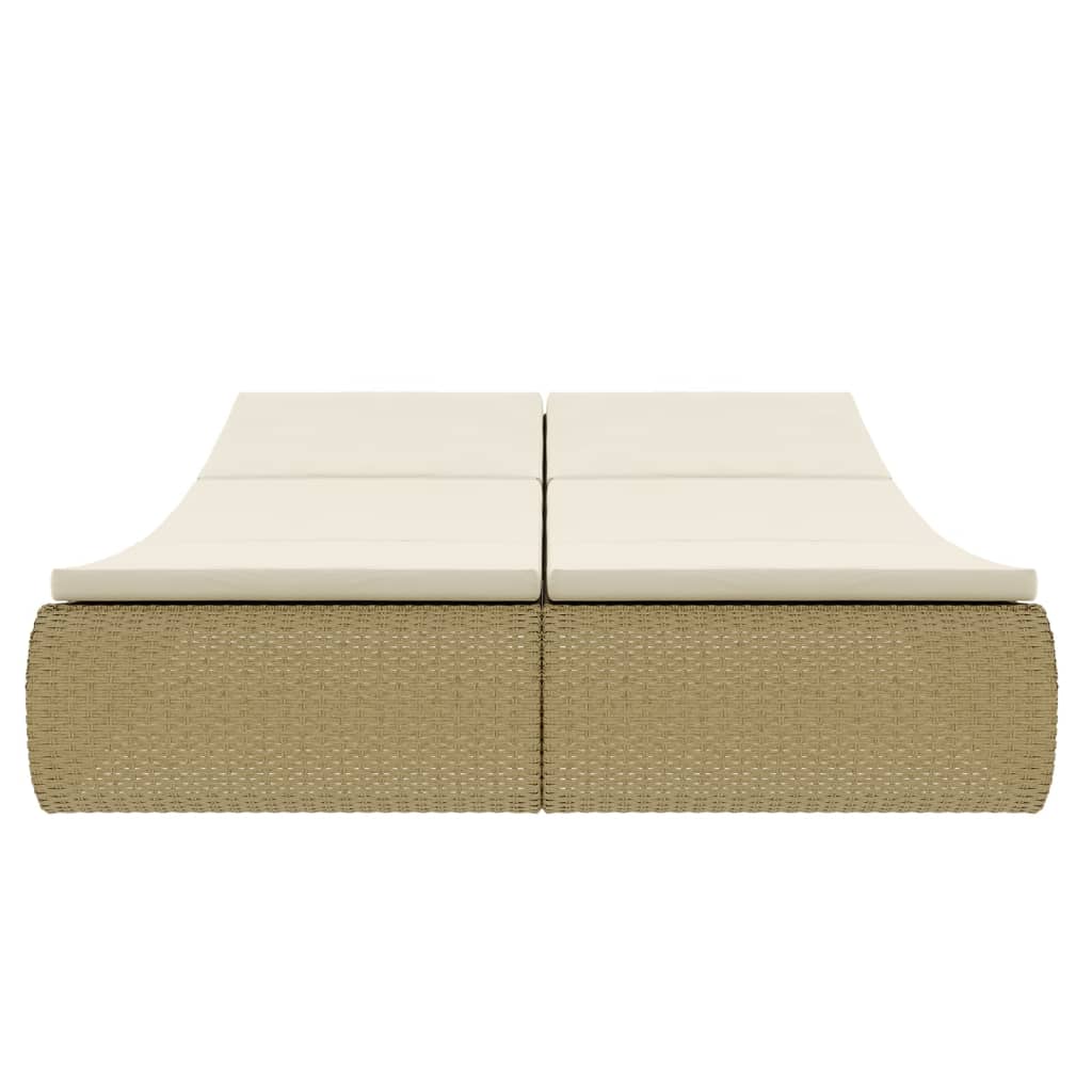 Outdoor-Sonneninsel Poly Rattan Beige