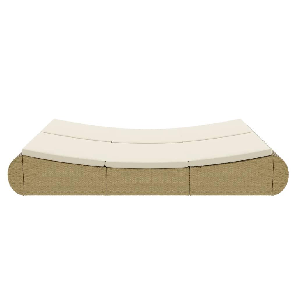 Outdoor-Sonneninsel Poly Rattan Beige