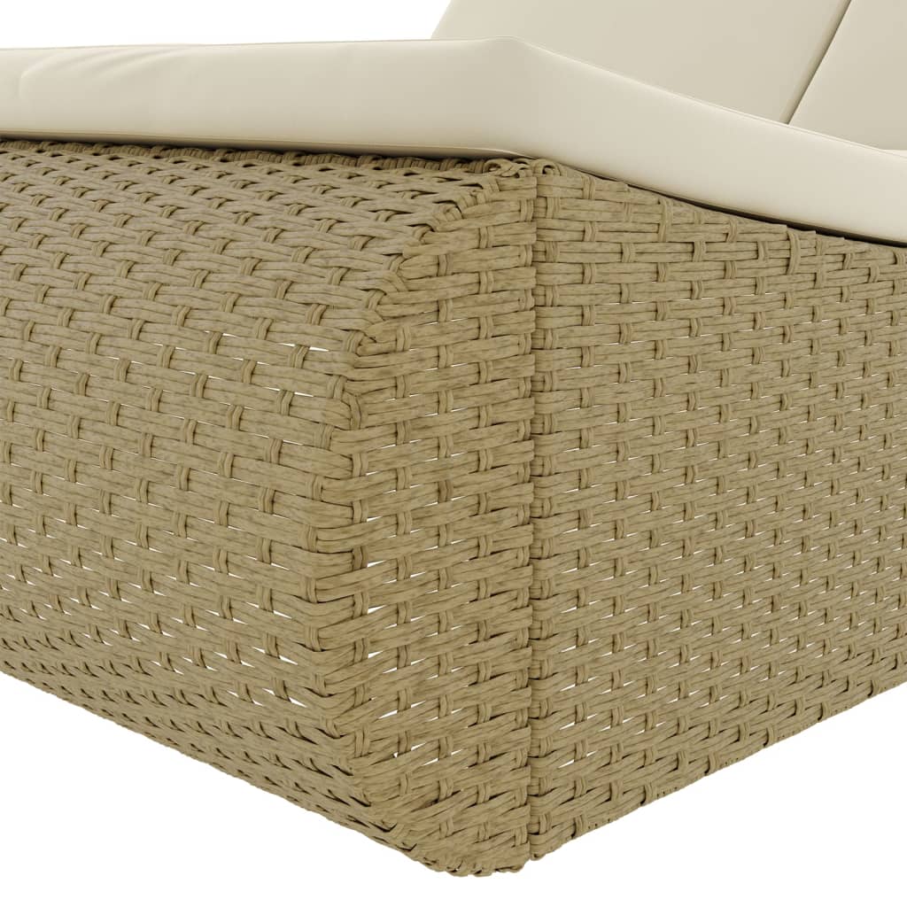 Outdoor-Sonneninsel Poly Rattan Beige