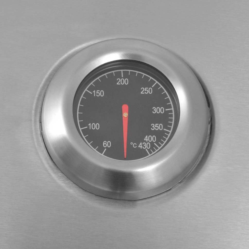 Gasgrill mit Brenner Mit Rad Silber Stahl mit Metallschlauch