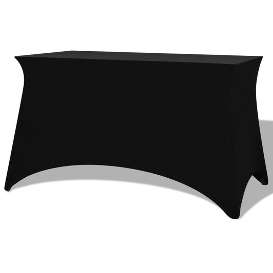 Stretch-Tischhusse 2 Stk. 120 x 60,5 x 74 cm Schwarz