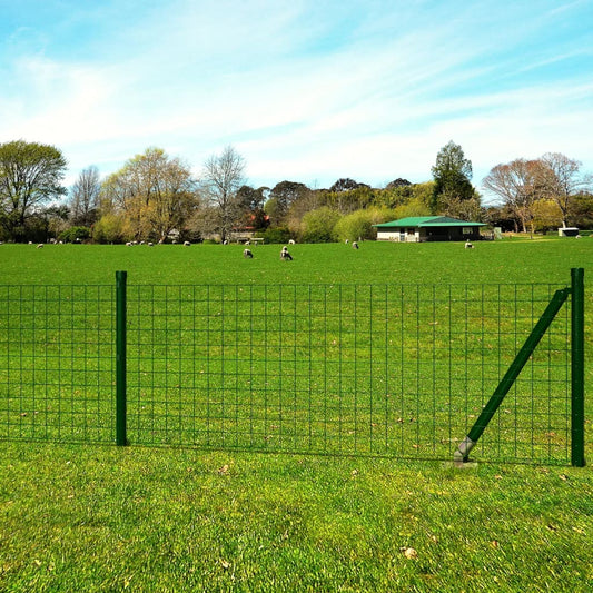 Eurozaun Stahl 10 x 1,5 m Grün