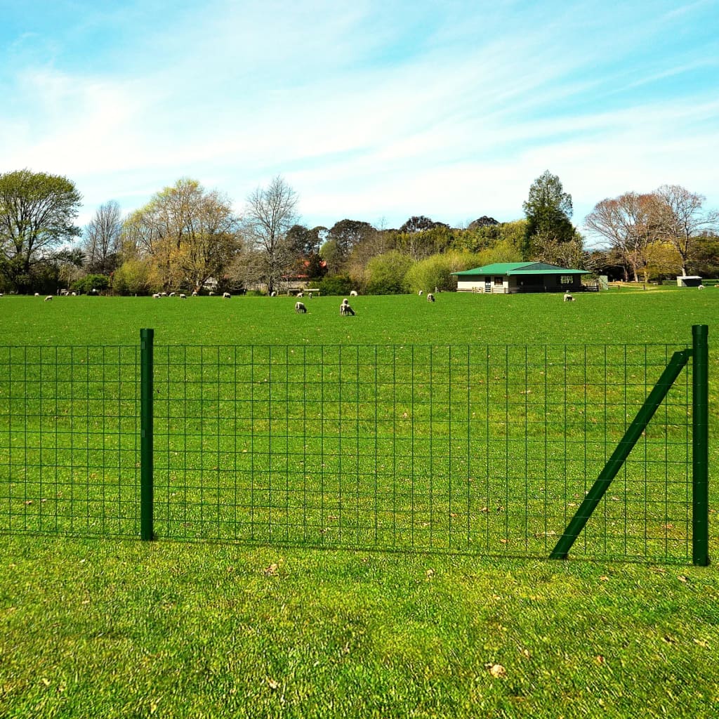 Eurozaun Stahl 10 x 1,5 m Grün