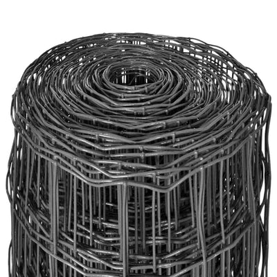 Eurozaun Stahl 10 x 0,8 m Grau