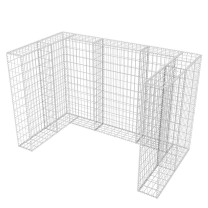 Gabionen-Mülltonnenverkleidung für 2 Tonnen Stahl 180x100x120cm