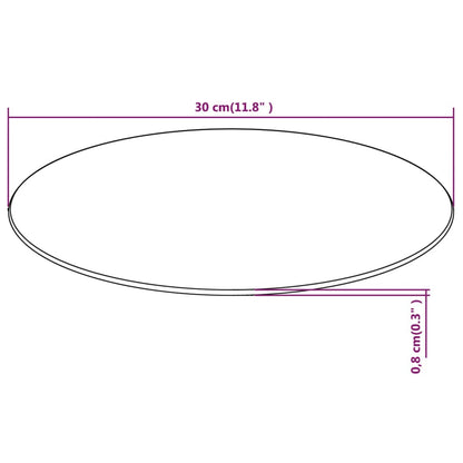 Tischplatte aus gehärtetem Glas rund 300 mm