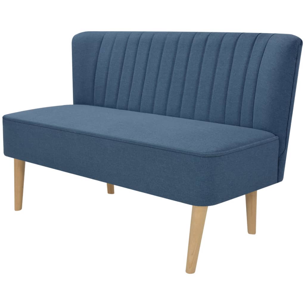 Sofa Stoff 117 x 55,5 x 77 cm Blau