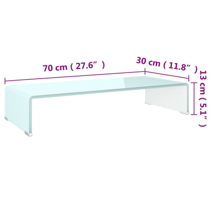 TV-Aufsatz/Monitorerhöhung Glas Grün 70x30x13 cm