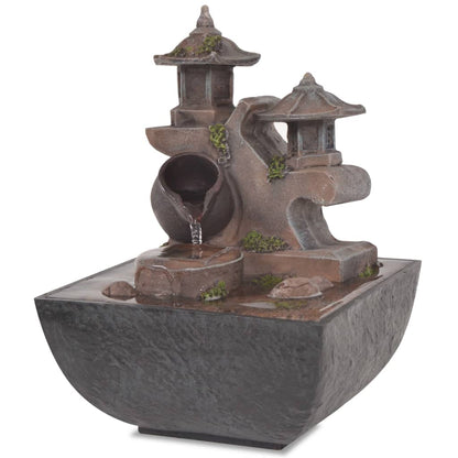 Fontana da interno con LED, poliresina