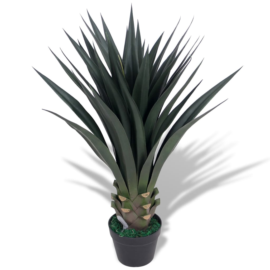 Pianta di yucca artificiale con vaso, 85 cm, verde