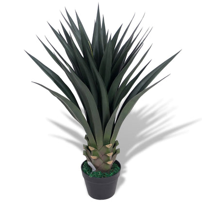 Pianta di yucca artificiale con vaso, 85 cm, verde