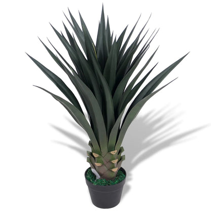 Pianta di yucca artificiale con vaso, 85 cm, verde