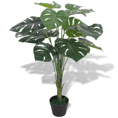 Pianta artificiale di Monstera Swiss Cheese con vaso da 70 cm Verde