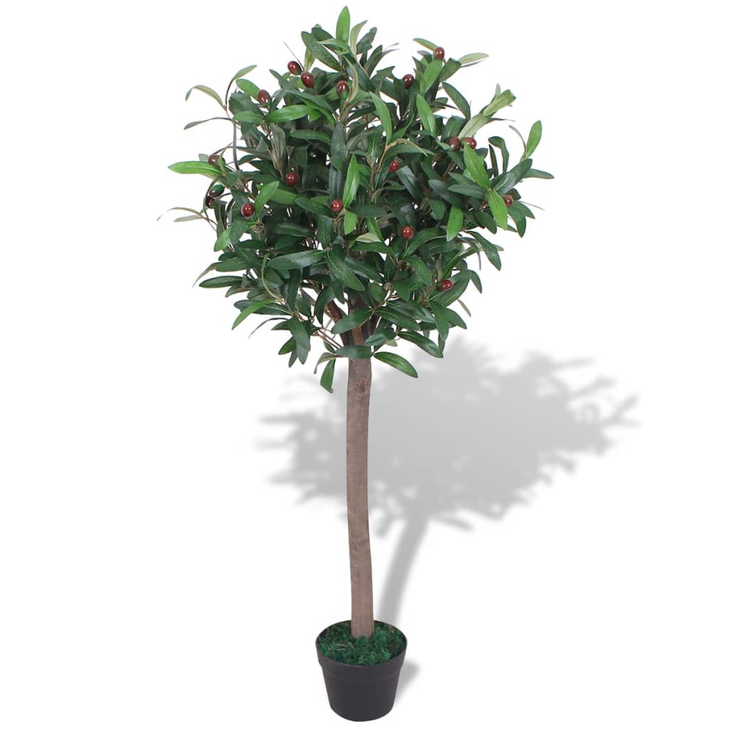 Albero di alloro artificiale con vaso, 120 cm, verde