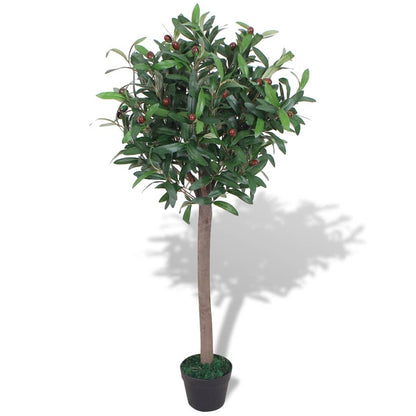 Albero di alloro artificiale con vaso, 120 cm, verde