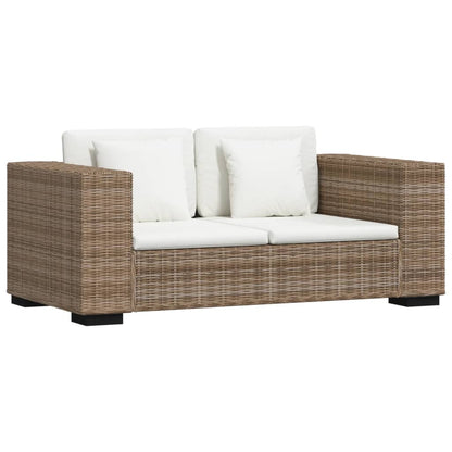 Sofa-Set 2-Sitzer und 3-Sitzer Echtes Rattan