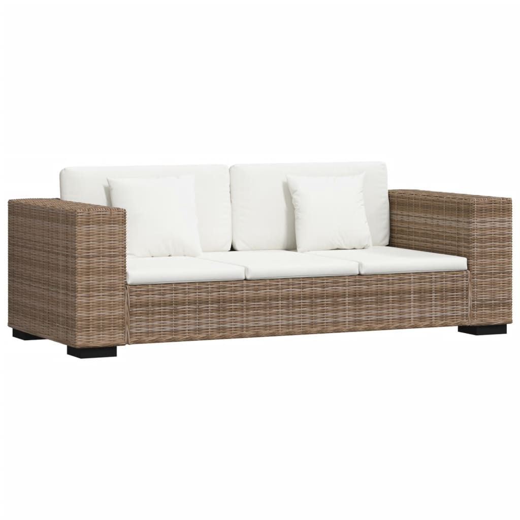 Sofa-Set 2-Sitzer und 3-Sitzer Echtes Rattan