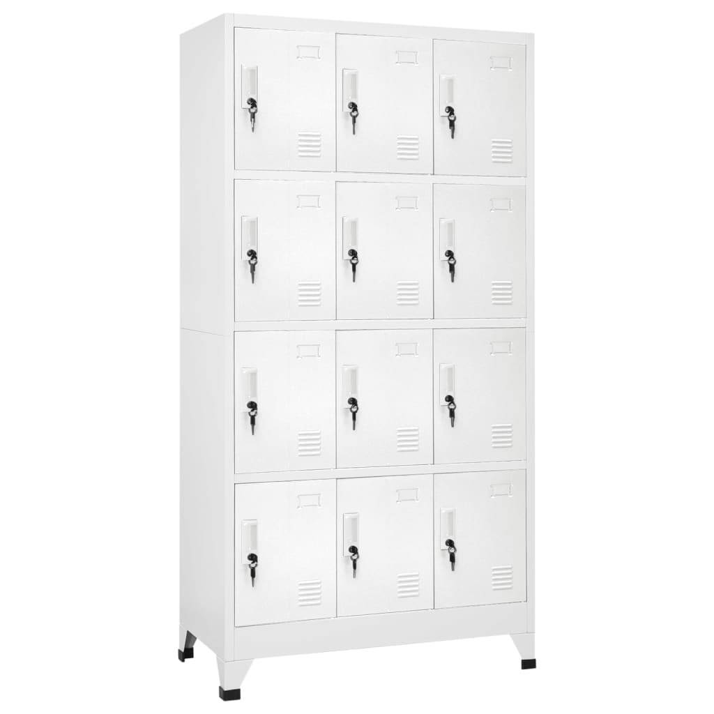 Schließfachschrank mit 12 Fächern 90x45x180 cm