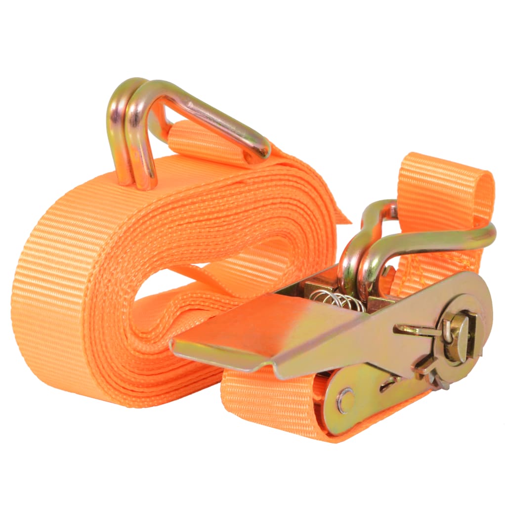 Ratschen-Spanngurte 4 Stk 0,4 Tonnen 6m×25mm Orange