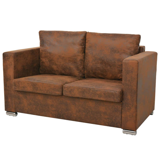 2-Sitzer Sofa 137 x 73 x 82 cm Künstliches Wildleder