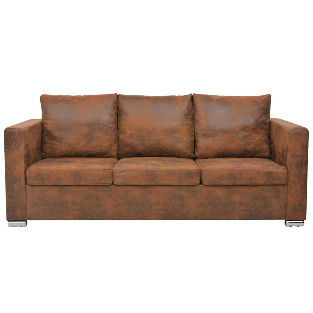 3-Sitzer Sofa 191 x 73 x 82 cm Künstliches Wildleder