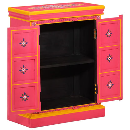 Sideboard Massivholz Mango Rosa Handbemalt