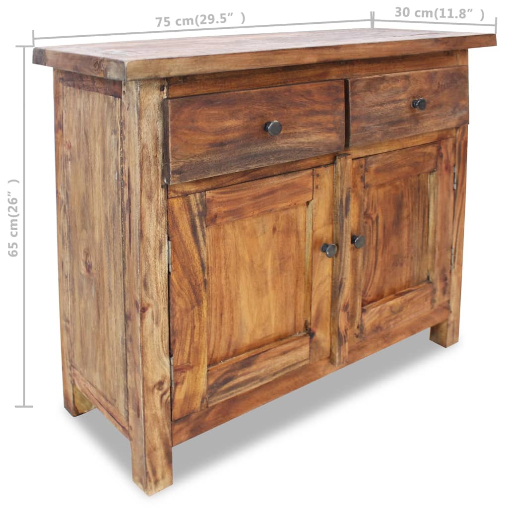 Sideboard Massives Mahagoniholz 75x30x65 cm