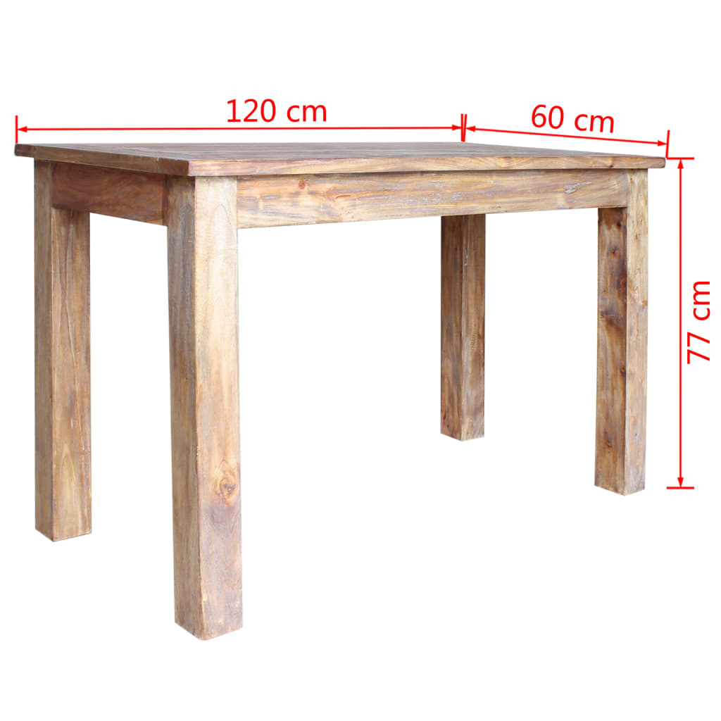 Esstisch Massives Mahagoniholz 120x60x77 cm