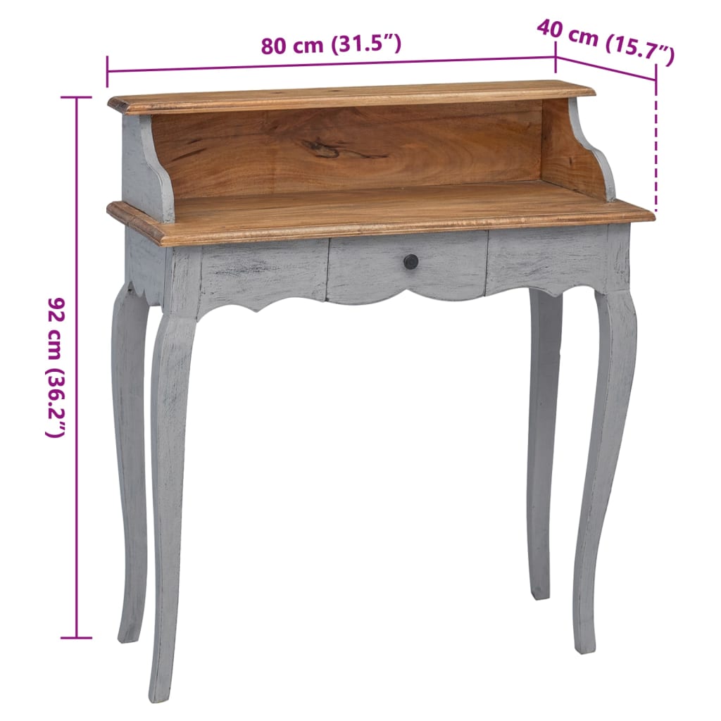 Schreibtisch Massives Mahagoniholz 80x40x92 cm