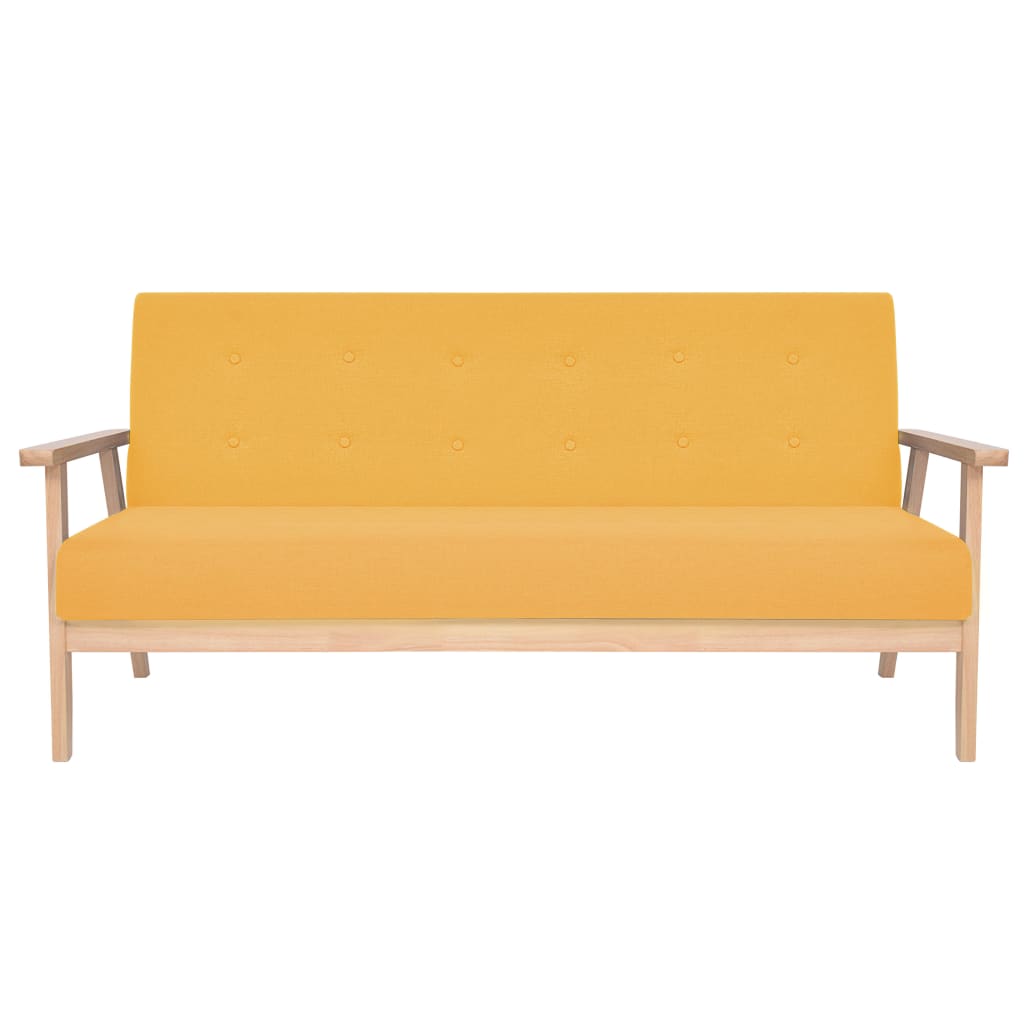 3-Sitzer Sofa Stoff Gelb