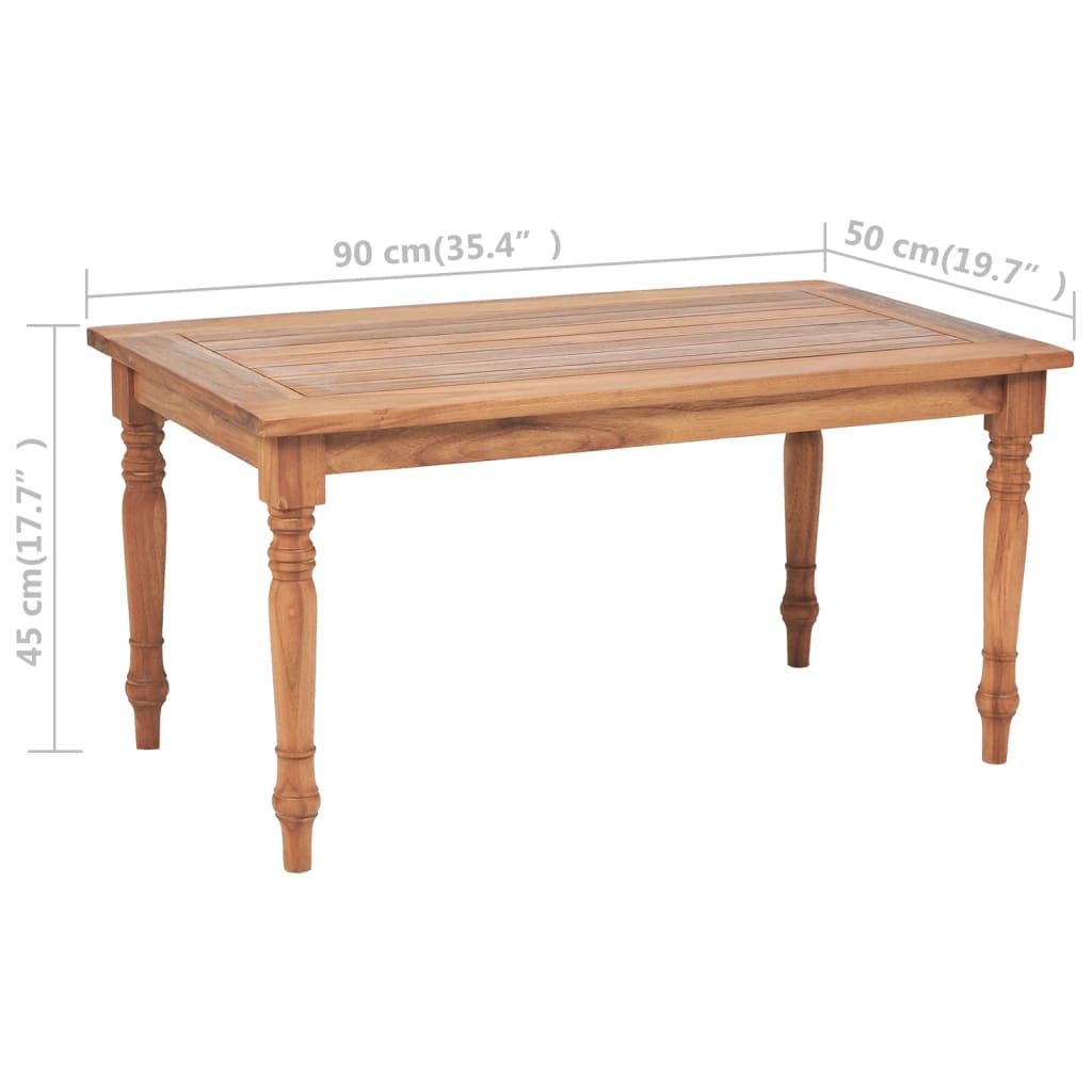 Batavia Couchtisch Kolonialstil Teak 90 x 50 x 45 cm