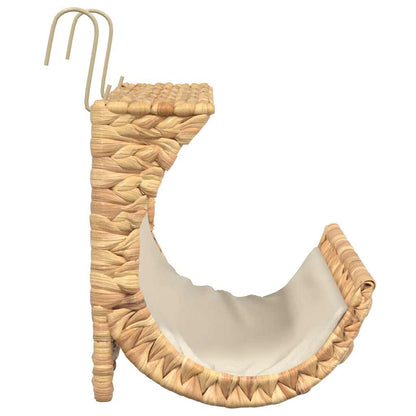 Katzenbett mit Kissen Wasserhyazinthe 37 x 20 x 20 cm