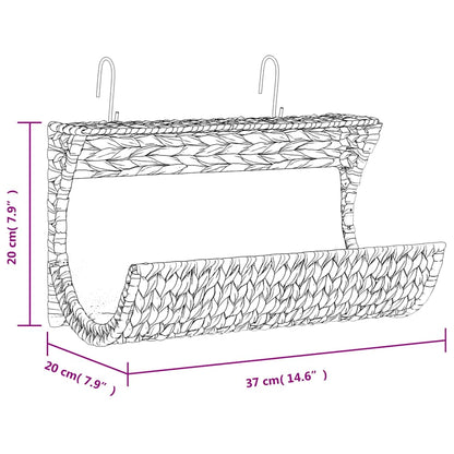 Katzenbett mit Kissen Wasserhyazinthe 37 x 20 x 20 cm