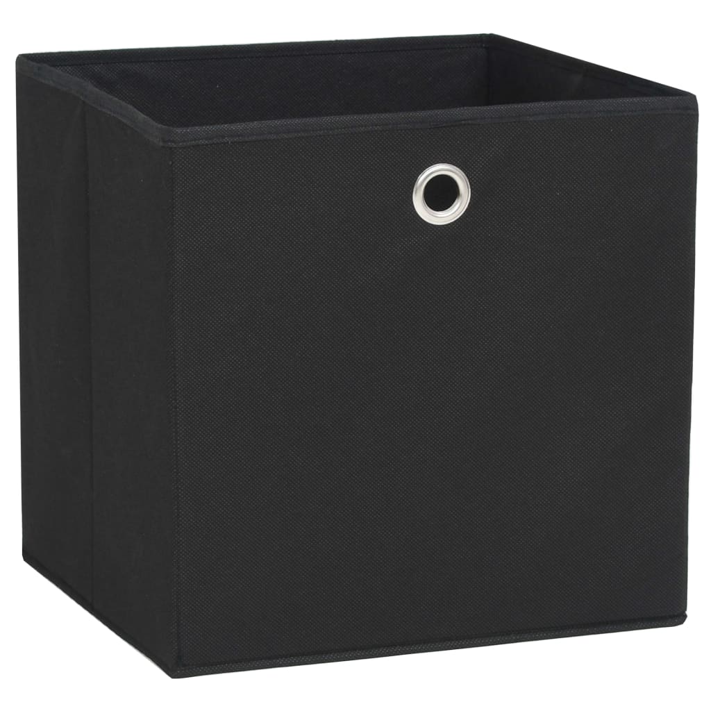 Aufbewahrungsboxen 10 Stk. Vliesstoff 32 x 32 x 32 cm Schwarz