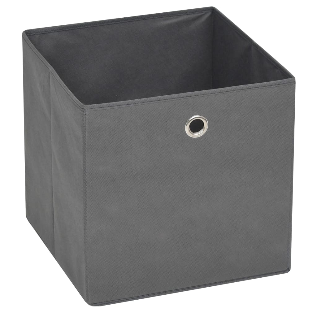 Aufbewahrungsboxen 10 Stk. Vliesstoff 32 x 32 x 32 cm Grau